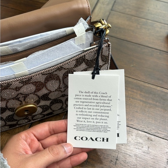 Coach Tabby 26 Medium Crystal Signature Jacquard Shoulder Bag - Picture 8 of 16